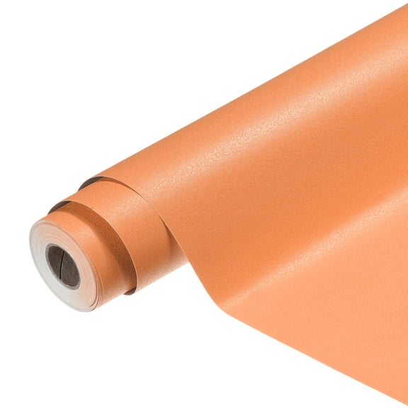 Uxcell Peel and Stick Wallpaper 22" x 197" Waterproof Frosted Wall Paper Orange