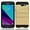 Gold, variant on Samsung Galaxy J3 Emerge 2017 / J327P Hybrid Metal Brushed Shockproof Tough Case Cover