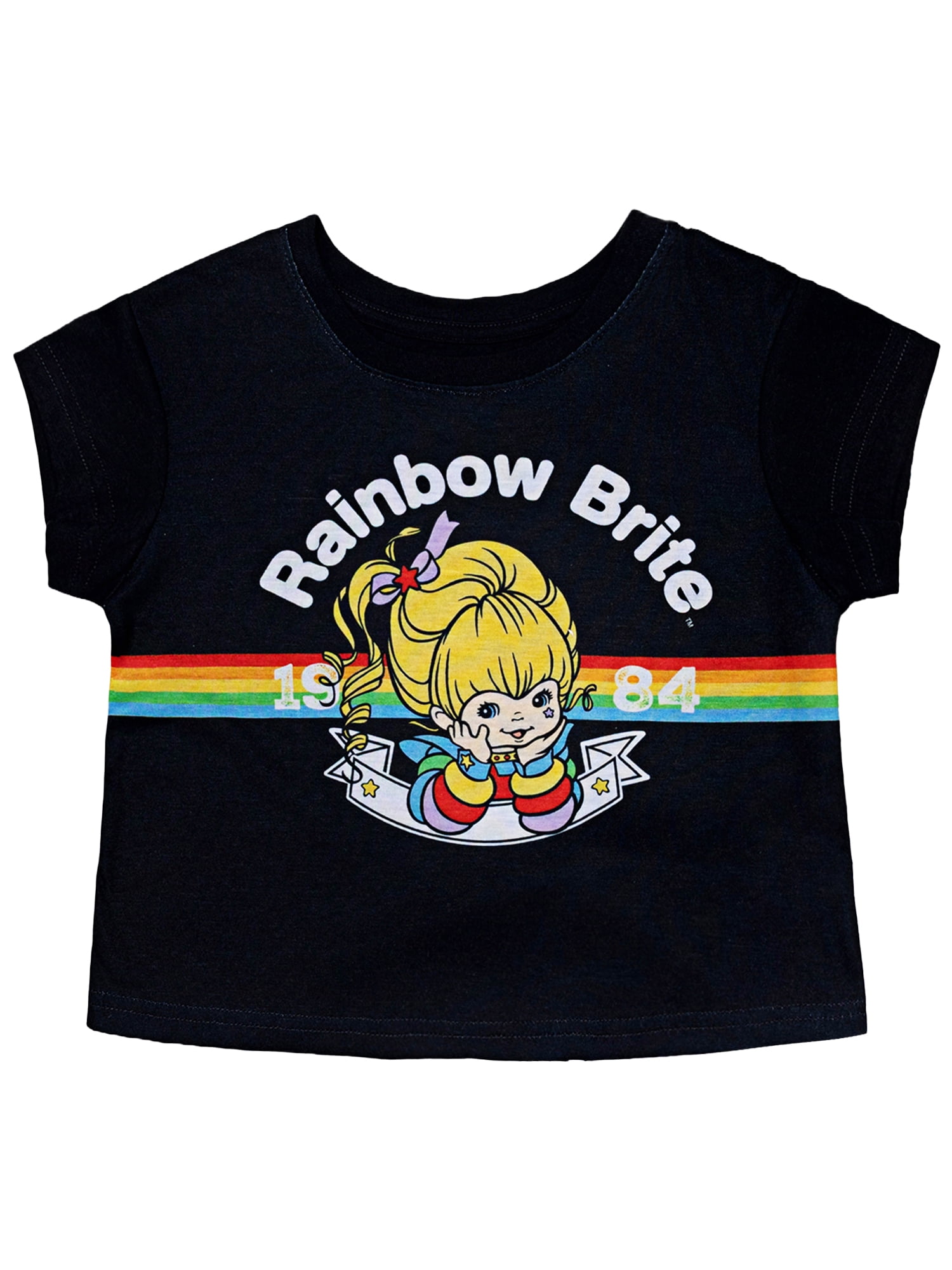 Rainbow Brite Tween 2- Piece Short Sleeve Top and Shorts Pajama Set with Spa Headband, Sizes 4-12