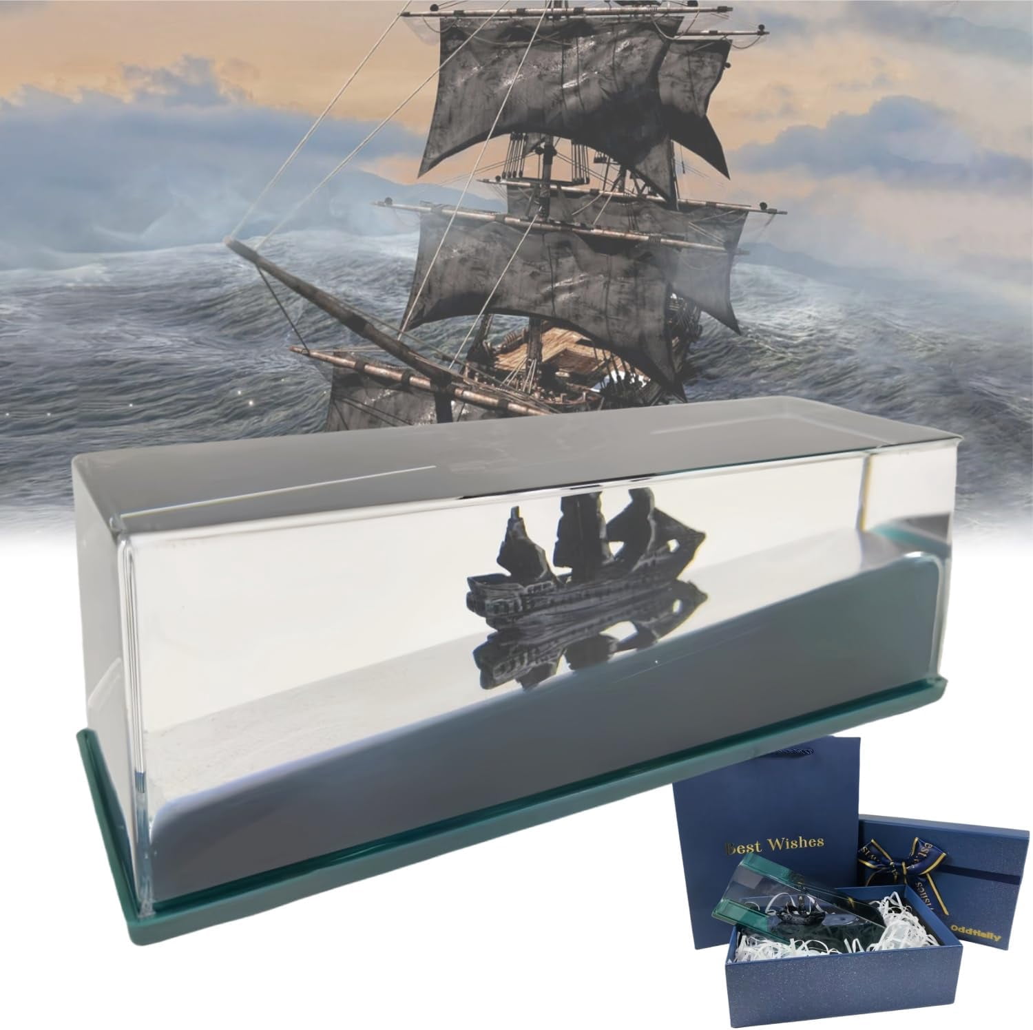 Unsinkable Ship in A Bottle, Cruise Ship Fluid Drift Bottle, Unsinkable ...