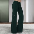 thumbnail image 2 of Women's Casual Work Pants Elastic High Waisted Retro Loose Fabric Plain Fashionable Jogging Outdoor Harem Pants With Pockets Comfortable Stylish, 2 of 2