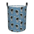 thumbnail image 6 of Lsque Cute Cartoon Astronaut pattern Laundry Hamper Basket, Tall Woven Rope Hamper Basket for Clothes, Lightweight Storage Basket, Collapsible Waterproof-Small, 6 of 8