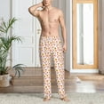 thumbnail image 6 of Lsque 70s Retro Flowers Print Men's Pajama Pants, Lounge Pant - Comfortable Home Wear,Elastic Waistband, Stylish Design-Medium, 6 of 9
