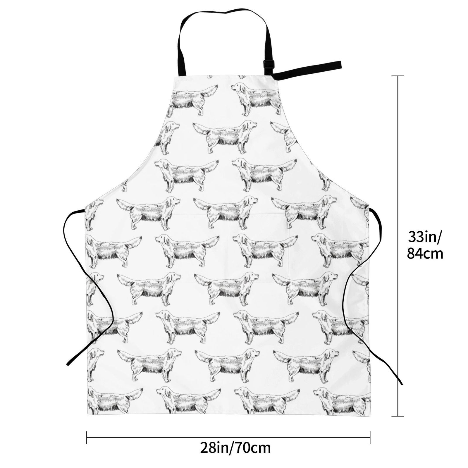 Kdxio Labrador Retriever Dog Apron with Pockets Adjustable Kitchen Aprons for Men Women Waterproof Aprons for Cooking,Drawing,Crafting, Baking Household Cleaning