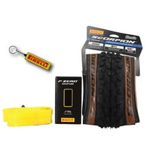 Pirelli Scorpion Enduro S Classic Tan 60-622 (29x 2.4) MTB Bicycle Tire & SmarTUBE 23/32-622 Set- Designed for Demanding XC Courses, 60TPI and Hard Wall Casing- Mountain Bike Tire w/Keychain