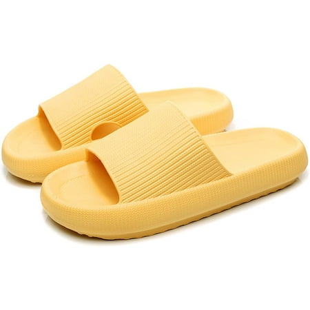 

Cloud Slippers for Women and Men Yazi Massage Shower Bathroom Non-Slip Quick Drying Open Toe Super Soft Comfy Thick Sole Home House Cloud Cushion Slide Sandals for Indoor & Outdoor Platform Shoes