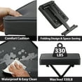 thumbnail image 2 of HomGarden Adjustable Piano Bench Collapsible X-Style Keyboard Stool Padded Seat, Black, 2 of 12