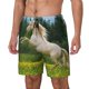thumbnail image 1 of Balery Horse Rearing Up In The Field Bañador para hombre, shorts de playa de secado rápido con entrepierna y forro de compresión-X-Large, 1 of 6