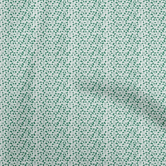 oneOone Cotton Jersey Green Fabric Random Sewing Fabric By The Yard Printed Diy Clothing Sewing Supplies 58 Inch Wide