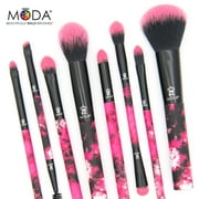 Moda Brush Neon Pink Tie Dye 8pc Makeup Brush Kit