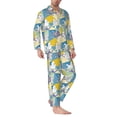 thumbnail image 2 of Honeii Cute Poodle Dog Pattern Mens Pajamas Set,2pcs Men's Lounge Long Sleeve Sleep Shirt and Pajama Bottoms Sleepwear Set,Mens Pjs Sets-Medium, 2 of 7