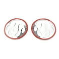 thumbnail image 2 of ZS 1Pair Chrome Motorcycle Flame Speaker Grill Accent Trim Cover for Harley Electra Street Glide Tri, 2 of 9