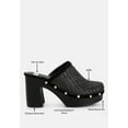 thumbnail image 7 of Jeydena Raffia Platform Clogs In Black, 7 of 7
