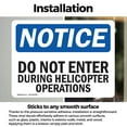 thumbnail image 3 of (2 Pack) Do Not Enter During Helicopter Operations OSHA Notice Sign, 3 of 7
