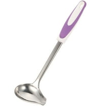 OUNONA Small Stainless Steel Sauce Ladle with Pouring Spout Kitchen Spoon Accessory