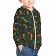 thumbnail image 2 of Kids Zip Up Hoodie for Boys Girls Toddler - Exotic Funny Gecko Lizard Leaves Lightweight Long Sleeve 4T Boys Girl Clothes, Sun Protection Windproof Jackets Hoodie Sweatshirt, 2 of 7