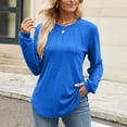 thumbnail image 2 of Towmus Womens Sweaters Dressy Pleated Womens Tunic Tops Casual Blouses Fashion Long Sleeve Shirts for Women, 2 of 6