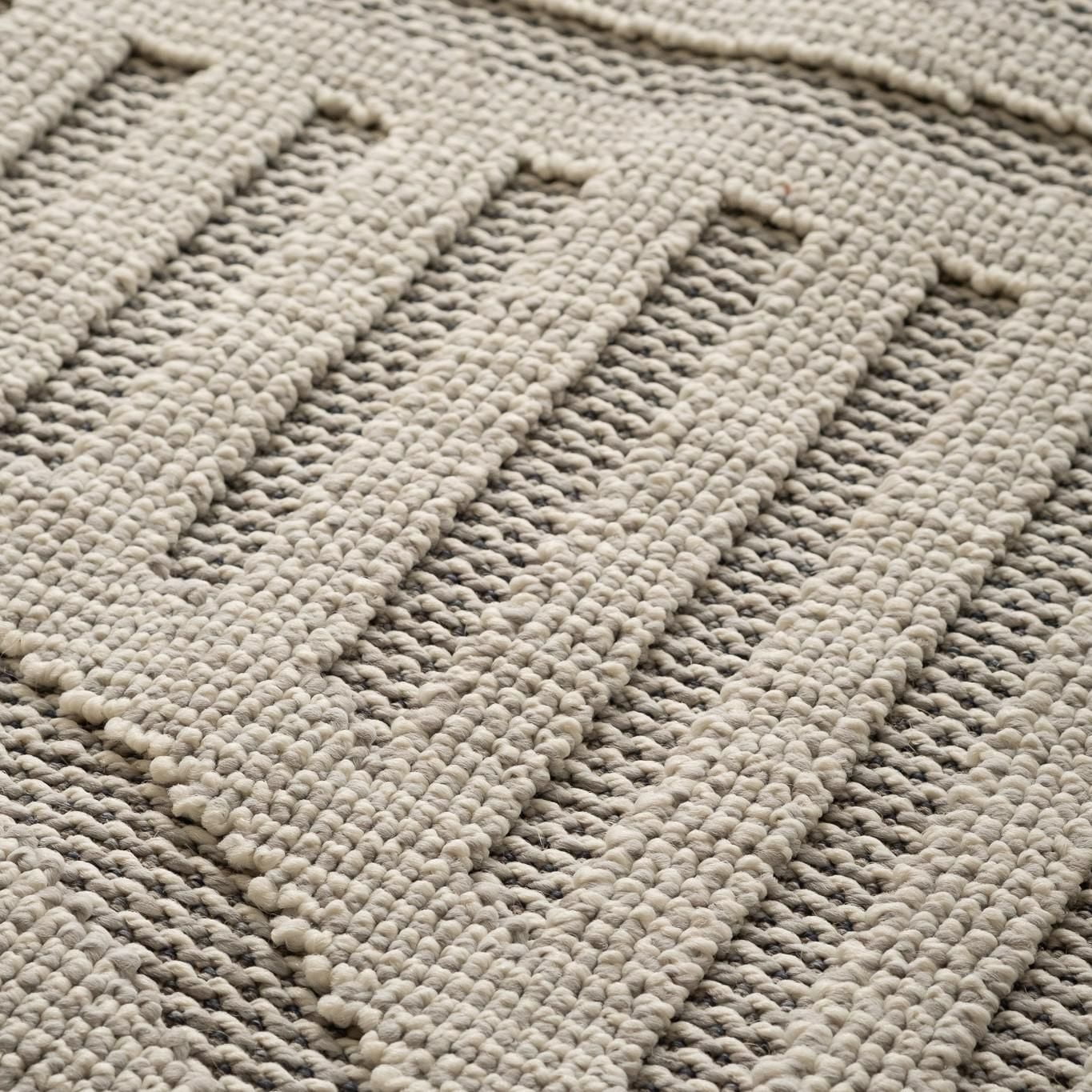 Tapis d'interieur exterieur abstrait Rug Branch Hogar, gris creme, moderne - Salon, chambre, salle a manger et cuisine