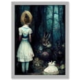 thumbnail image 1 of Alice In Wonderland Fantasy Forest Friends Artwork Framed Wall Art Print A4, 1 of 4