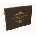 thumbnail image 7 of Darling Souvenir Personalized Engraved Laser Cut Wedding Guest Book Wooden Cover Sign-in Book Registry Guestbook Scrapbook-N5, 7 of 7