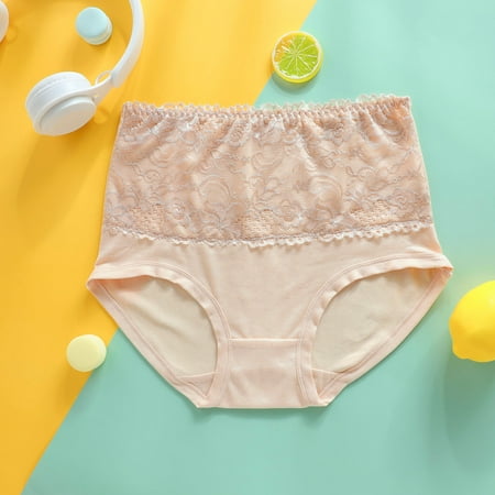 Womens Lace Menstrual Period High Waisted Briefs Breathable Soft Panties Benefits Comfort Underwear
