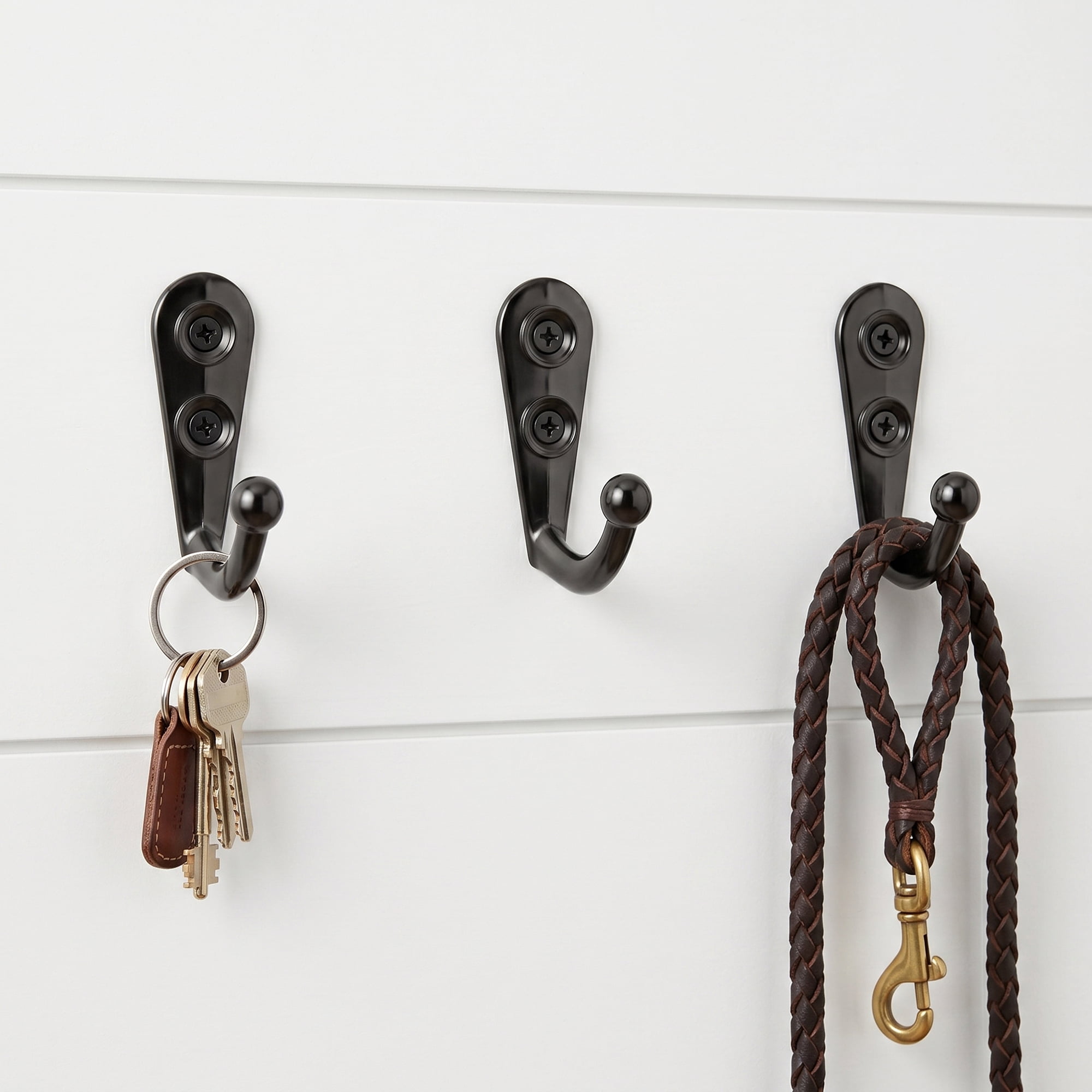 Unique Bargains 12Pcs Utility Hooks Metal Vintage Hooks Black
