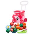thumbnail image 1 of Juguete realista de carrito de compras para niños y niñas de 3 años de edad rosa con comida Sunnimix Juguetes de carro de la compra, 1 of 8