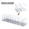 thumbnail image 2 of Acrylic Desktop File Sorter Organizer, 4 Compartments Mail Organizers for Desk, for Desktop, Shelf, Office,Organizer, 2 of 6