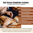 thumbnail image 6 of 1lb Genuine Cowhide Leather Scraps, Full Grain Crafting Pieces for DIY Projects and Design - Versatile Handmade Material, Leather Craft,Dark Coffee, 6 of 9