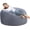 Grey, variant on Bingirl 4 FT Velvet Bean Bag Chair: Grey Giant Foam - Filled Lazy Chair for Living Room or Bedroom
