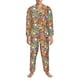 thumbnail image 3 of Balery Boho Cute Owls Pijama para Hombre de Dos Piezas con Manga Larga, Conjunto de Dormir y Descanso Suave con Bolsillos-X-Large, 3 of 7