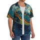thumbnail image 2 of Balery Surfing Turtle Camisa Casual de Manga Corta con Botones para Hombre, Texturizada, Estilo Cubano, para Playa, Verano-Large, 2 of 5