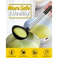 thumbnail image 2 of DISEN Silicone Large Deep Ladle Solid non Large Ladle Spoons Turner for Soup, Non-Stick Kitchen Utensils for Scooping, Black, 2 of 7