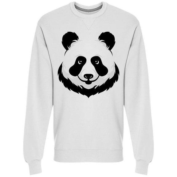 Head Of Panda Sweatshirt Men -Image by Shutterstock, Male Large