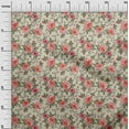 thumbnail image 3 of oneOone Cotton Jersey Red Fabric Floral Sewing Fabric By The Yard Printed Diy Clothing Sewing Supplies 58 Inch Wide, 3 of 5