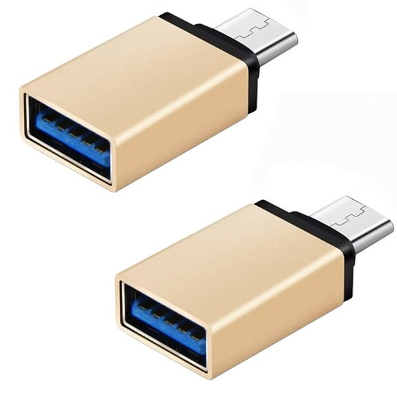 FREEDOMTECH USB C to USB Adapter Type C OTG (2-Pack) USB C Male to USB 3.0 A Female Connector Compatible for MacBook Pro 2019 2018, Samsung Galaxy S10 S9 S8 Note 9 8, LG V40 V30 G6, Google Pixel 2 XL