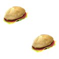 thumbnail image 2 of Toystoory Halloween Hamburger Hat Clothing Accessory Women Adornment Prop Costume Supplies Men Interesting Hats Headwear Party Caps 30.0x30.0x5.0cm 2piezas Toystoory CBP582460, 2 of 5