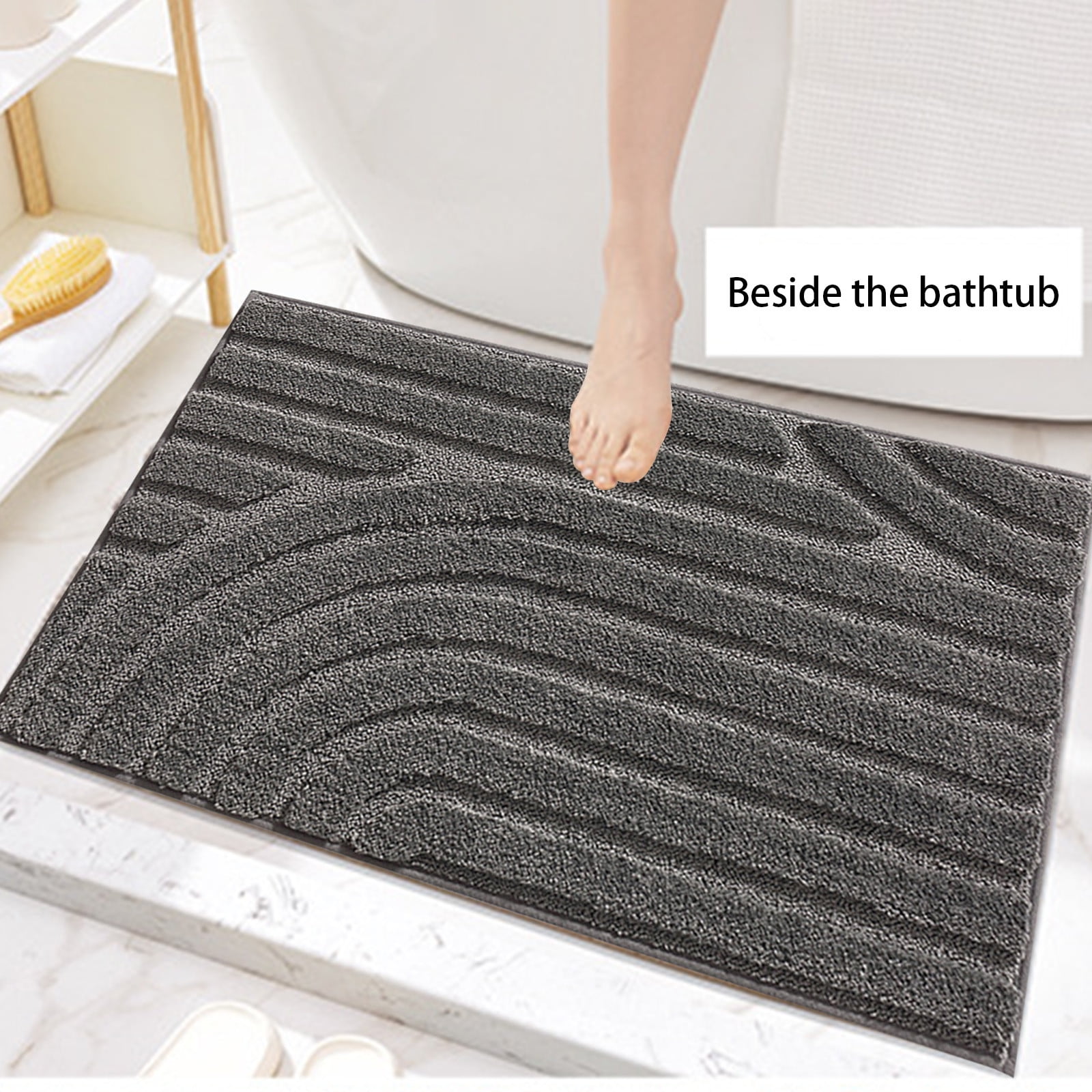 Bathroom Rug Rug, Extra Soft And Absorbent Microfiber Bath Rugs, Non-Slip Plush Bath Carpet, Machine Wash Dry, Bath Rugs For Bathroom Floor,Tub ,wash Floor