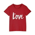 thumbnail image 1 of Posijego T-Shirt de la Saint-Valentin pour Garçons et Filles, T-Shirt Graphique avec Cœur, T-Shirts à Manches Courtes pour Enfants, Hauts en Coton, Vêtements, 1 of 6