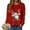A01_Red, variant on Towmus Christmas Sweatshirts for Women Cute Sweatshirt Elk Print Casual Long Sleeve Crewneck Pullover Tops