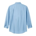 thumbnail image 5 of Men's Casual Stylish Short Sleeve Button-Up Solid Shirt Cotton Beach Shirts V-Neck Casual Button T-shirt Sky Blue XXL, 5 of 5