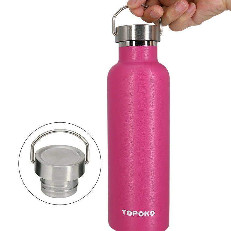 TOPOKO Kid's Auto Flip Stainless Steel Double Wall Water Bottle, Vacuu
