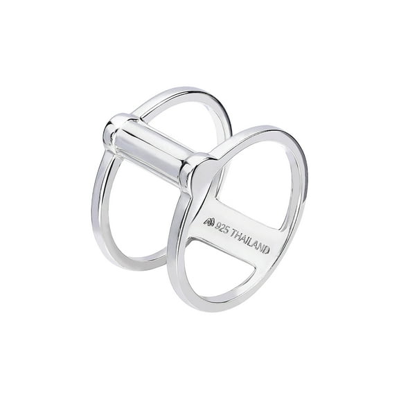 Sterling Silver Size 11 Negative Space Reversible Ring