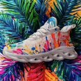 thumbnail image 2 of Coolcustomize Women's Fashionable Athletic Shoes With A Colorful Spray-painted Design, Ultra-lightweight Twisted Sole Trainers, Breathable Upper, Low-top Lace-up Shoes, Suitable For Running, Travel, 2 of 8