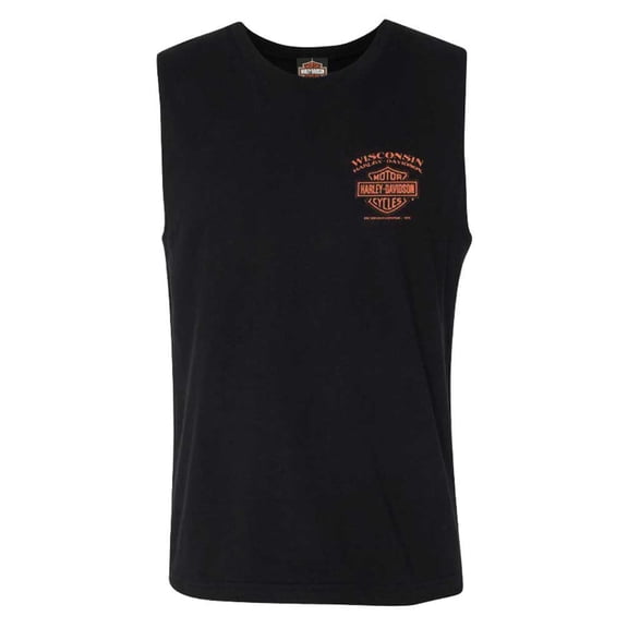 Harley-Davidson Men's Eagle Piston Crew-Neck Sleeveless Cotton Muscle Tee (M), Harley Davidson