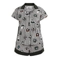 thumbnail image 5 of Disney Women's Nightmare Before Christmas Printed Notched Top and Shorts Pajama Set, 2-Piece, Sizes XS-3X, 5 of 5