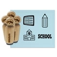 thumbnail image 1 of School Building Book Pencil Rubber Stamp Set for Scrapbooking Crafting Stamping - Mini 1/2 Inch, 1 of 7