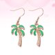 thumbnail image 4 of FELTECHELECTR 1 par de pendientes colgantes con forma de cocotero para mujer, para decoración de fiestas hawaianas., 4 of 6