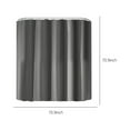thumbnail image 3 of Soft Bathroom Shower Curtains for Bathroom Decorations, Waterproof Washable Solid Color Partition Curtain with Hooks 70.87x70.87Inch Gray, 3 of 7