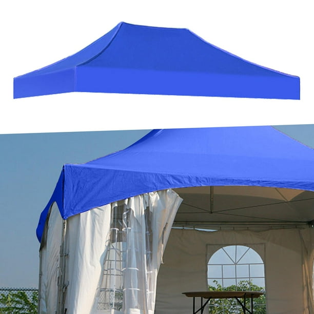 Dynwaveca Cover Tarp Rainproof Replacement Waterproof Oxford Cloth Canopy Tent Top Gazebo Cover Blue Blue 3x2m